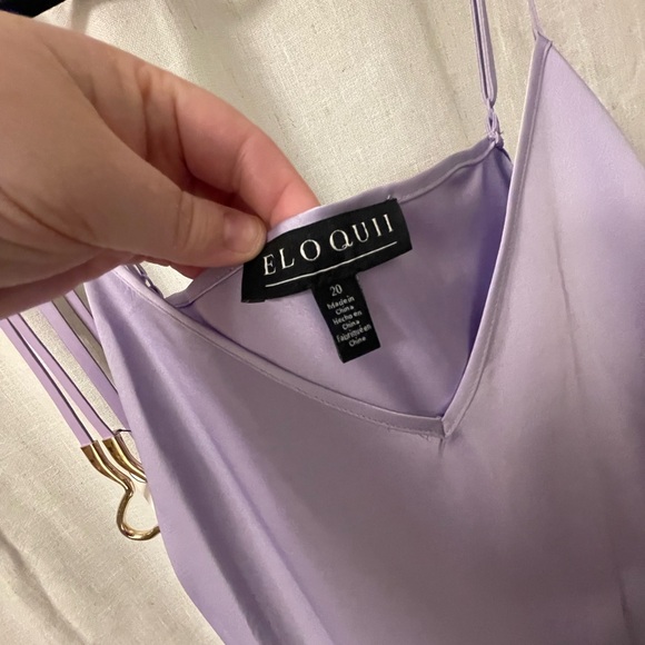 Eloqui NWT purple slip dress size 20 and belt (also NWT) - Picture 6 of 9
